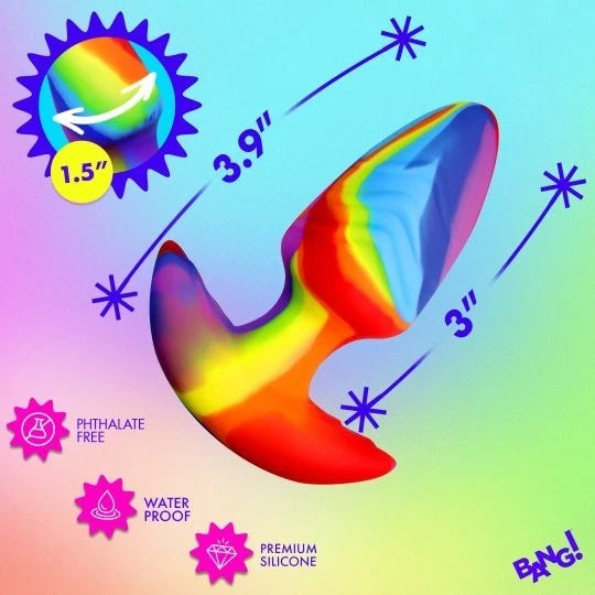 Bang Rotating & Vibrating Silicone Butt Plug – Rechargeable Remote Control