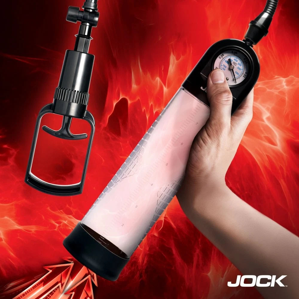 Jock Pump Up Gauge Penis Pump with Bulb