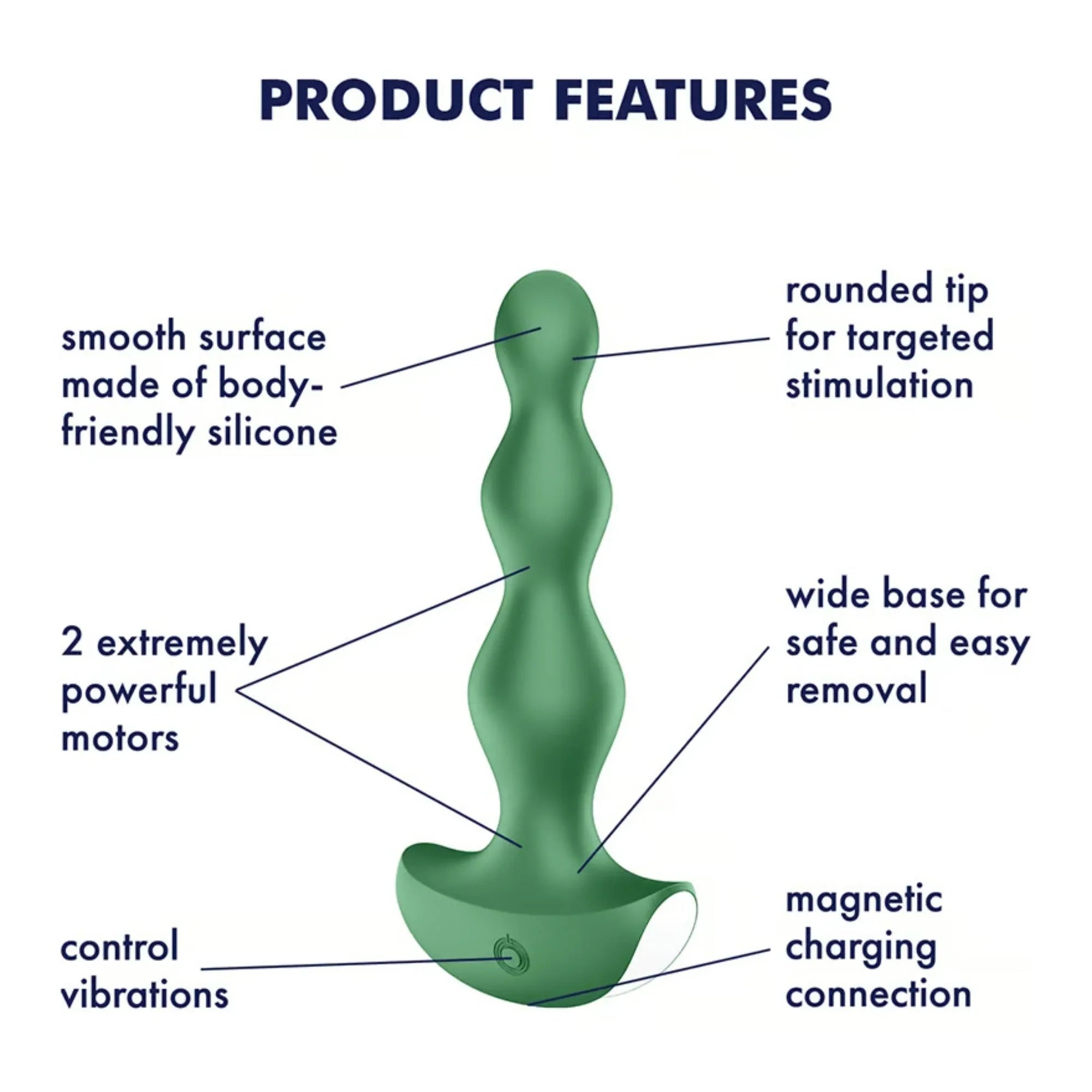 Satisfyer Lolli-Plug 2 Silicone Beaded Anal Plug - Buy At Luxury Toy X - Free 3-Day Shipping