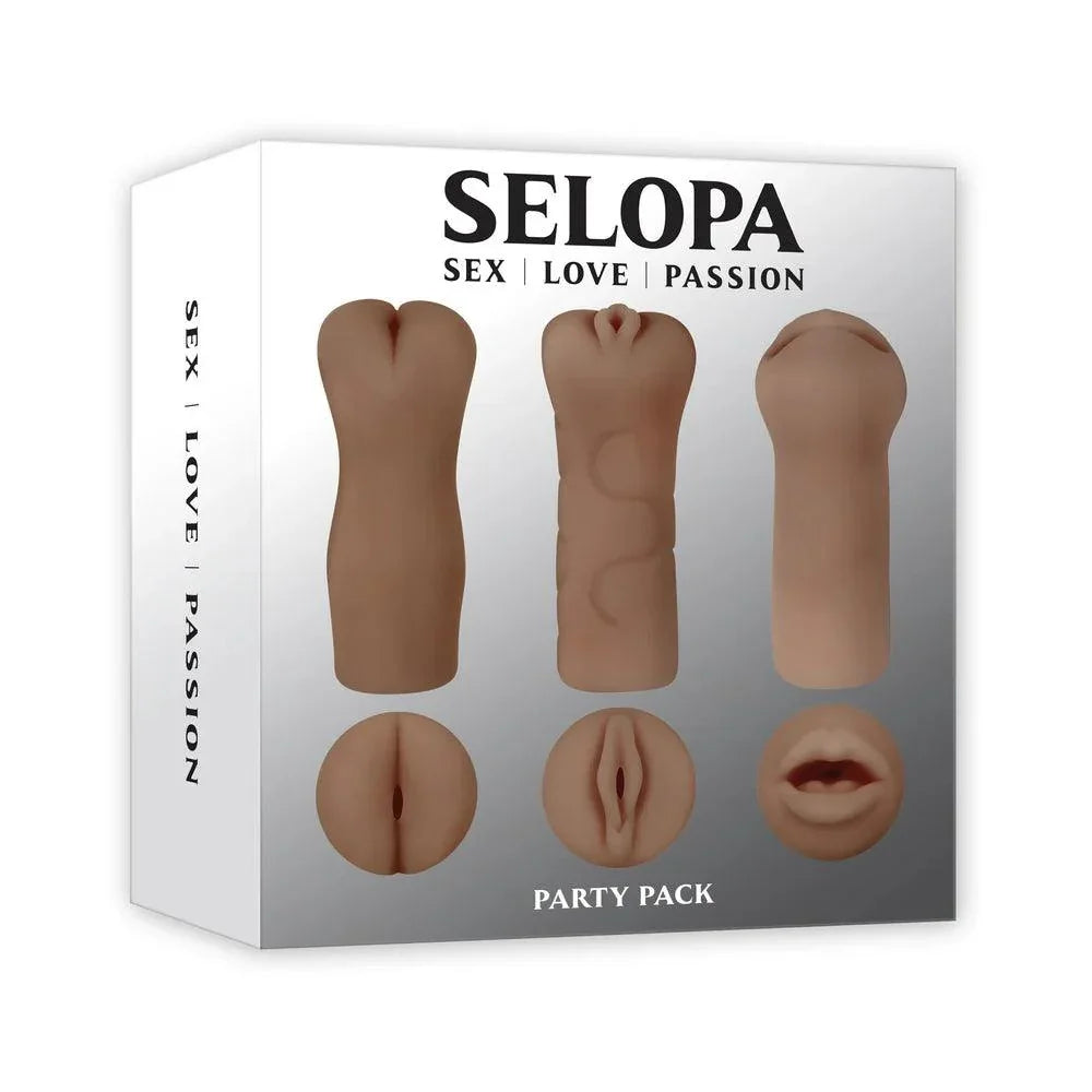 Selopa Party Pack Oral, Vaginal and Anal Strokers (3 per Pack) - Buy At Luxury Toy X - Free 3-Day Shipping