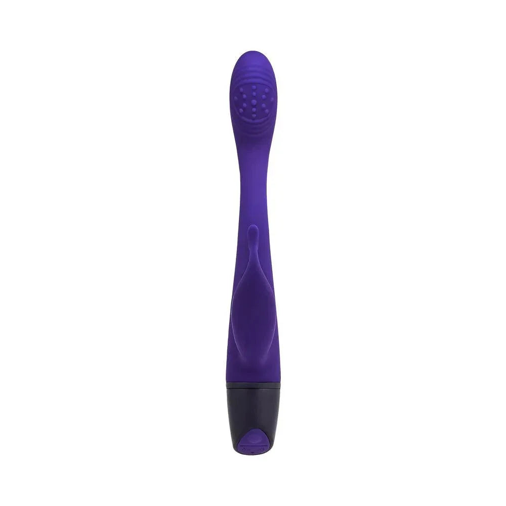 Selopa Plum Passion Rechargeable Silicone Vibrator with Clitoral Stimulator - Buy At Luxury Toy X - Free 3-Day Shipping