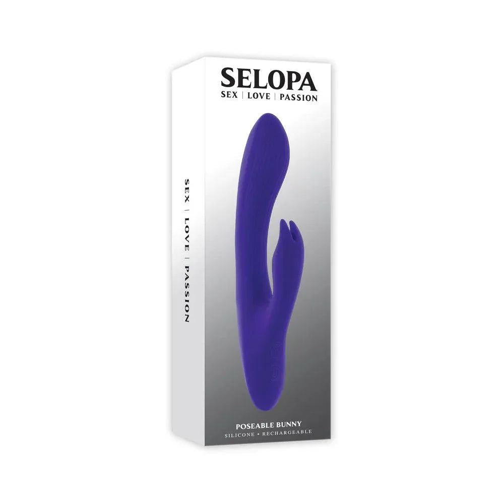 Selopa Poseable Bunny Rechargeable Dual Stimulator Silicone - Buy At Luxury Toy X - Free 3-Day Shipping