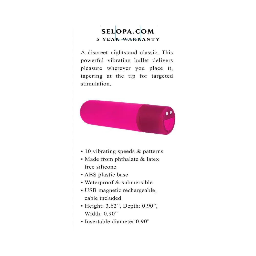 Selopa Tiny Temptation Rechargeable Silicone Bullet Vibrator - Buy At Luxury Toy X - Free 3-Day Shipping