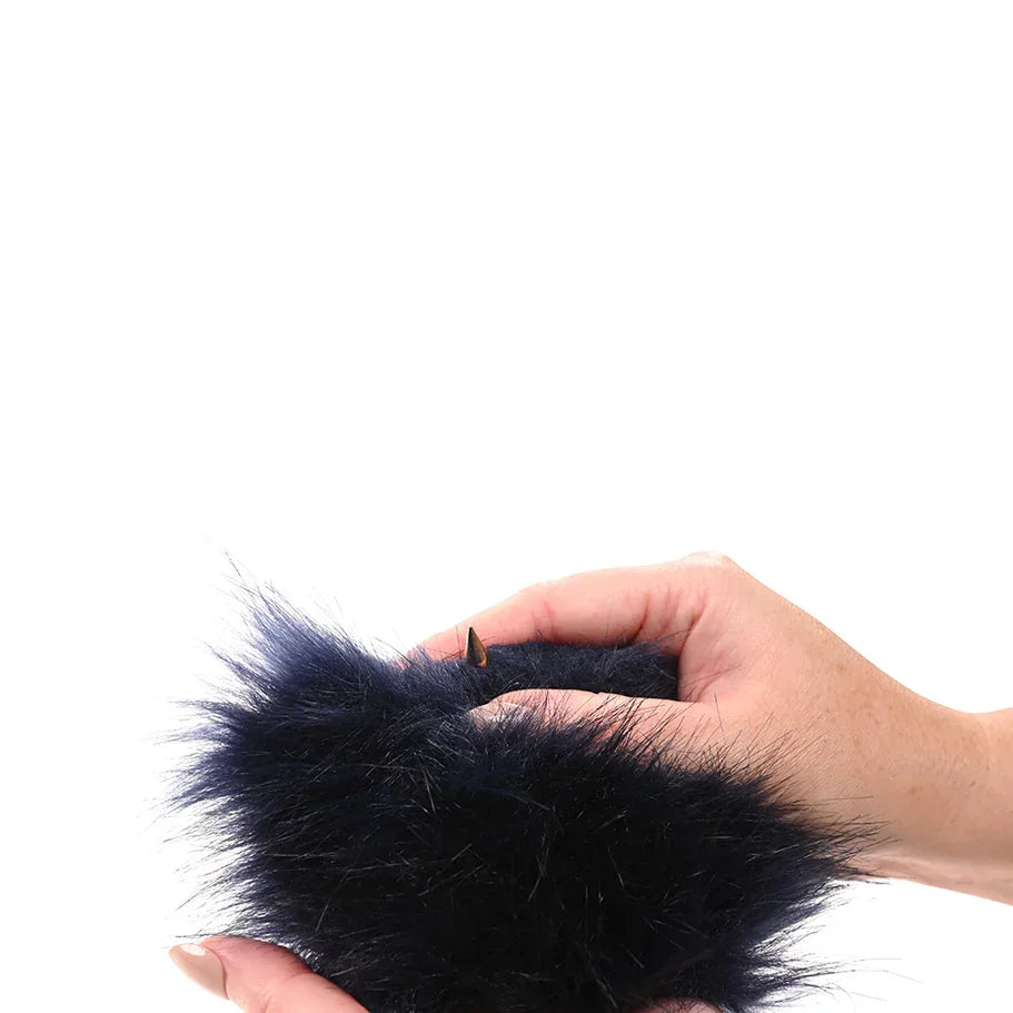 Sex & Mischief Cougar Spiked Sensory Glove ā Teasing Faux Fur Glove with Gold Spikes for Sensory Play - Buy At Luxury Toy X - Free 3-Day Shipping