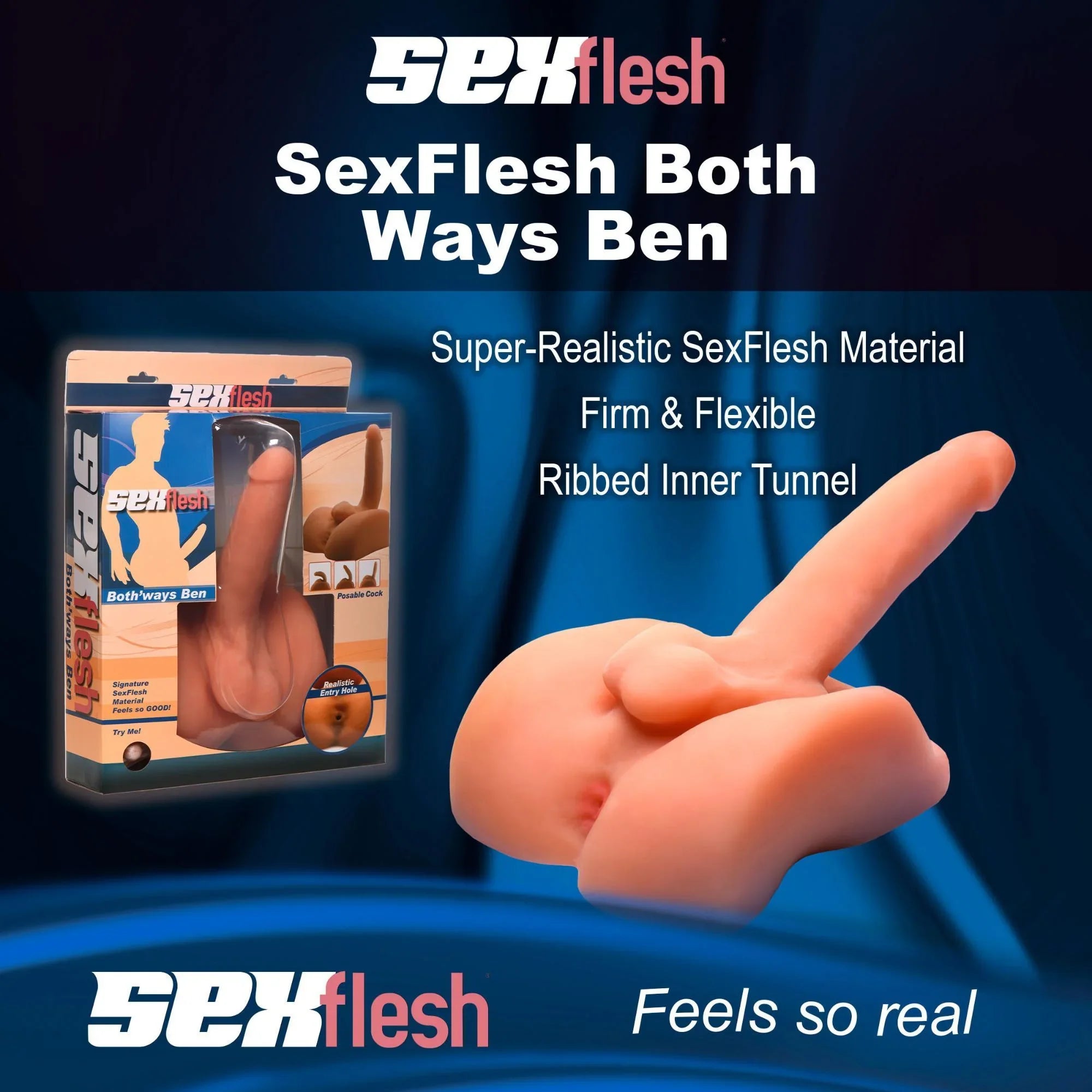 SexFlesh Both Ways Ben Full Size Masturbator - Buy At Luxury Toy X - Free 3-Day Shipping