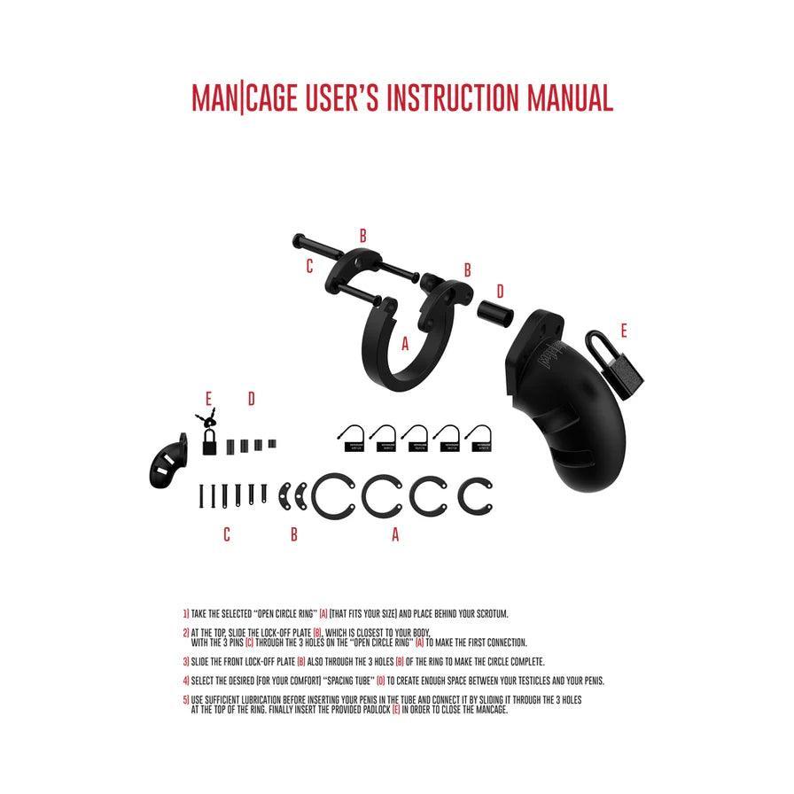 Shots ManCage Model 20 Adjustable 3.5 in. Silicone Chastity Cock Cage - Buy At Luxury Toy X - Free 3-Day Shipping