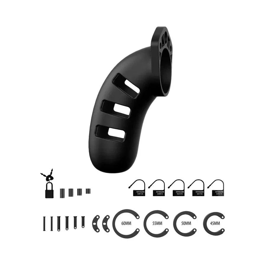 Shots ManCage Model 21 Adjustable 4.5 in. Silicone Chastity Cock Cage - Buy At Luxury Toy X - Free 3-Day Shipping