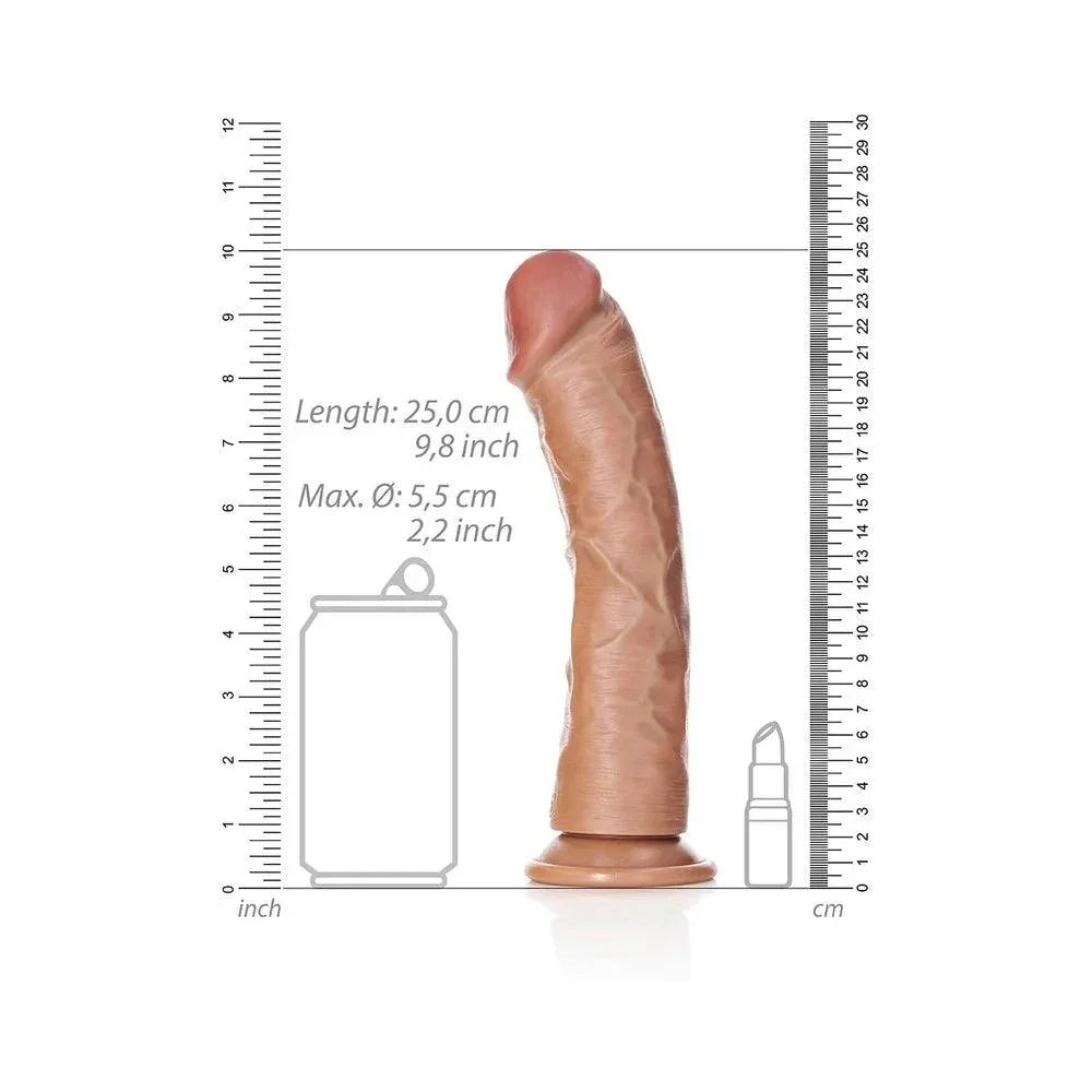 Shots RealRock Realistic 9 in. Curved Dildo With Suction Cup - Buy At Luxury Toy X - Free 3-Day Shipping