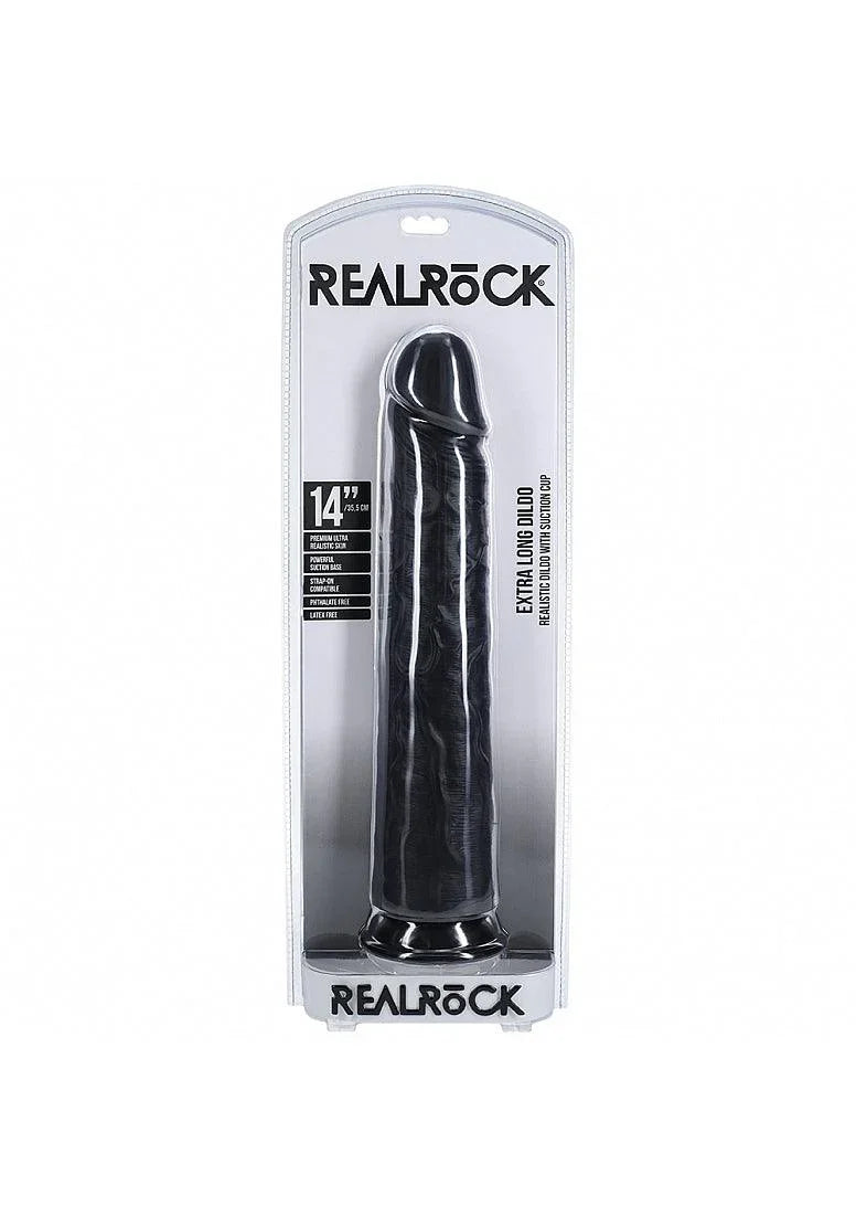 Shots RealRock Ultra Realistic Skin Extra Large Straight Dildo with Suction Cup 14in - Buy At Luxury Toy X - Free 3-Day Shipping