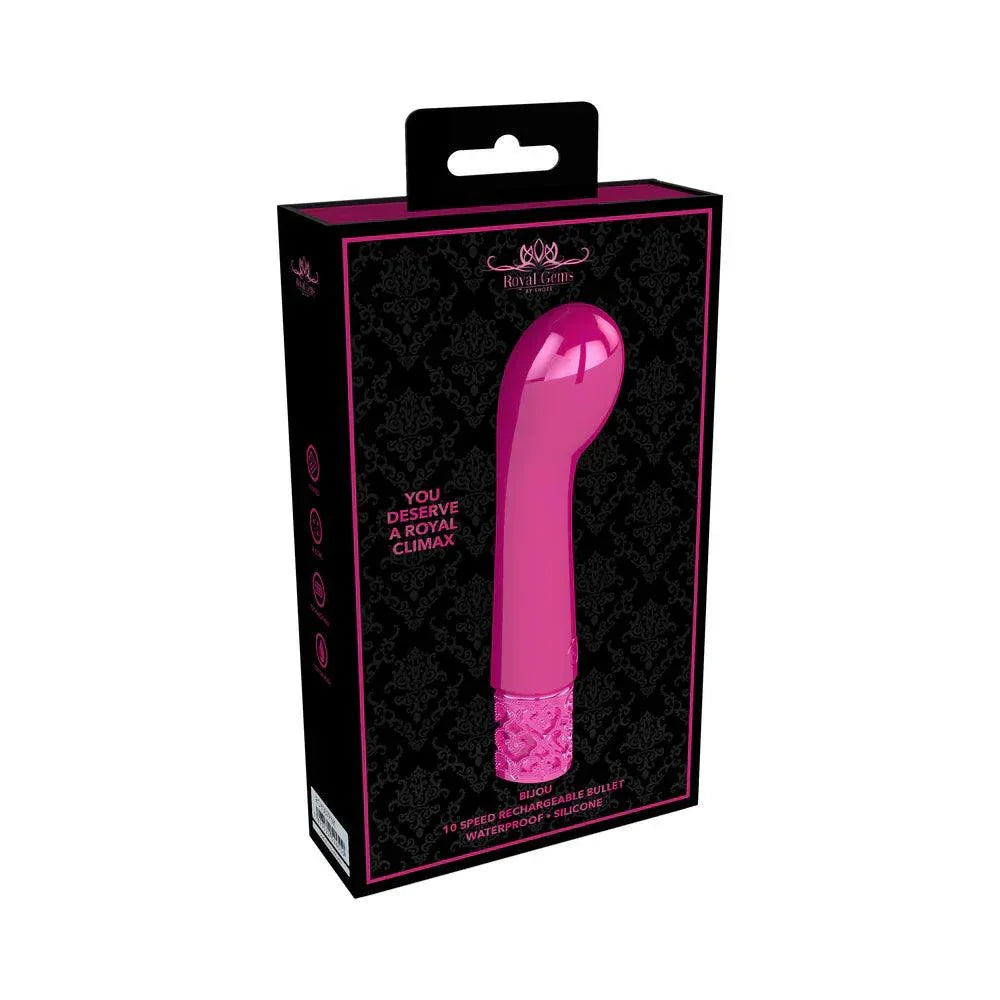 Shots Royal Gems Bijou Rechargeable Curved Silicone Bullet Vibrator - Buy At Luxury Toy X - Free 3-Day Shipping