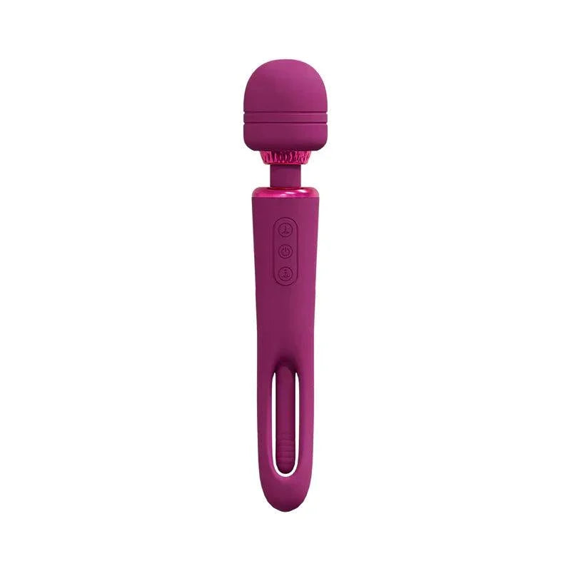Shots Vive Kiku Rechargeable Double Ended Wand with G-Spot Stimulator Shots Vive Kiku Rechargeable Double Ended Wand with G-Spot Stimulator