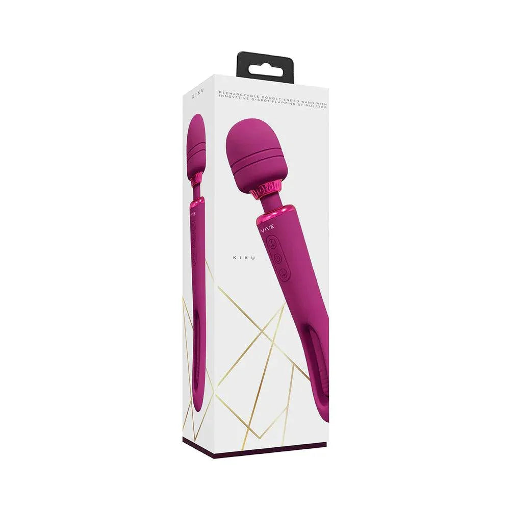 Shots Vive Kiku Rechargeable Double Ended Wand with G-Spot Stimulator - Buy At Luxury Toy X - Free 3-Day Shipping