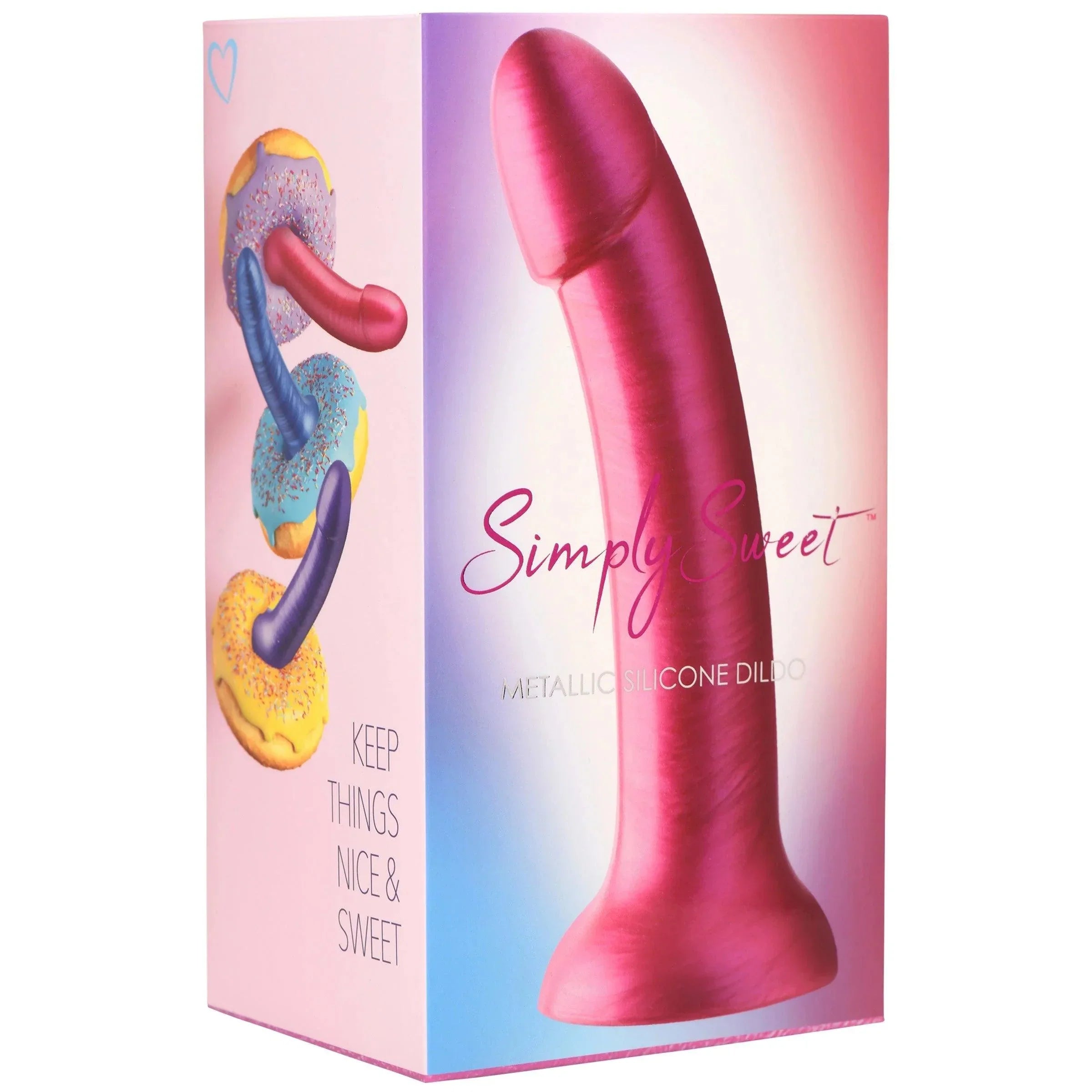 Simply Sweet Metallic Silicone Dildo 7in - Buy At Luxury Toy X - Free 3-Day Shipping