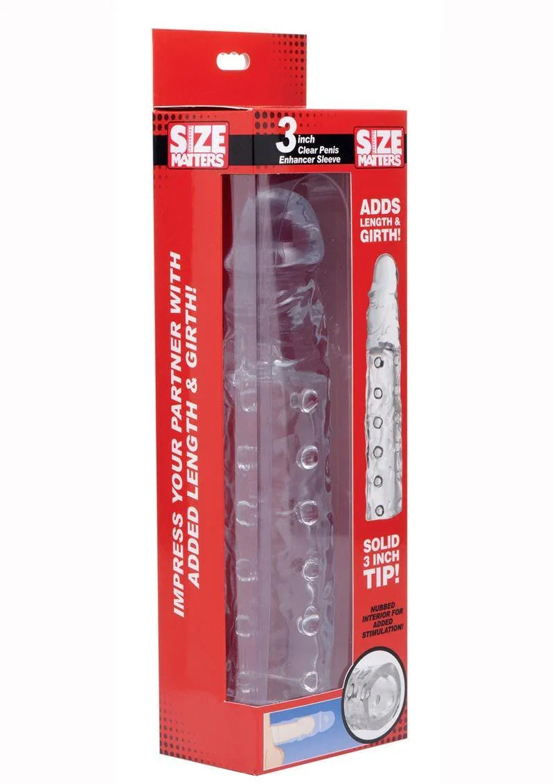 Size Matters Penis Enhancer Sleeve 3in - Buy At Luxury Toy X - Free 3-Day Shipping