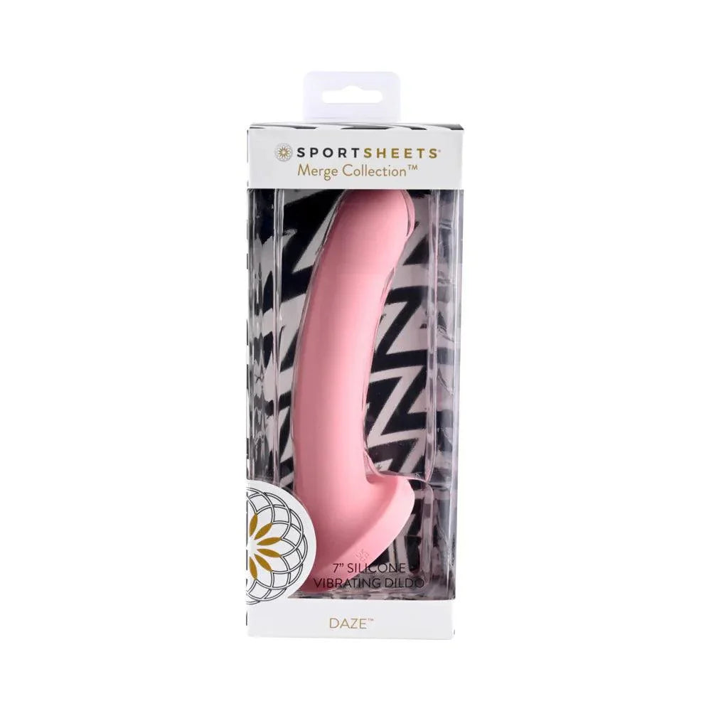 Sportsheets Merge Collection Daze Rechargeable 7 in. Silicone Vibrating Dildo Pink - Buy At Luxury Toy X - Free 3-Day Shipping