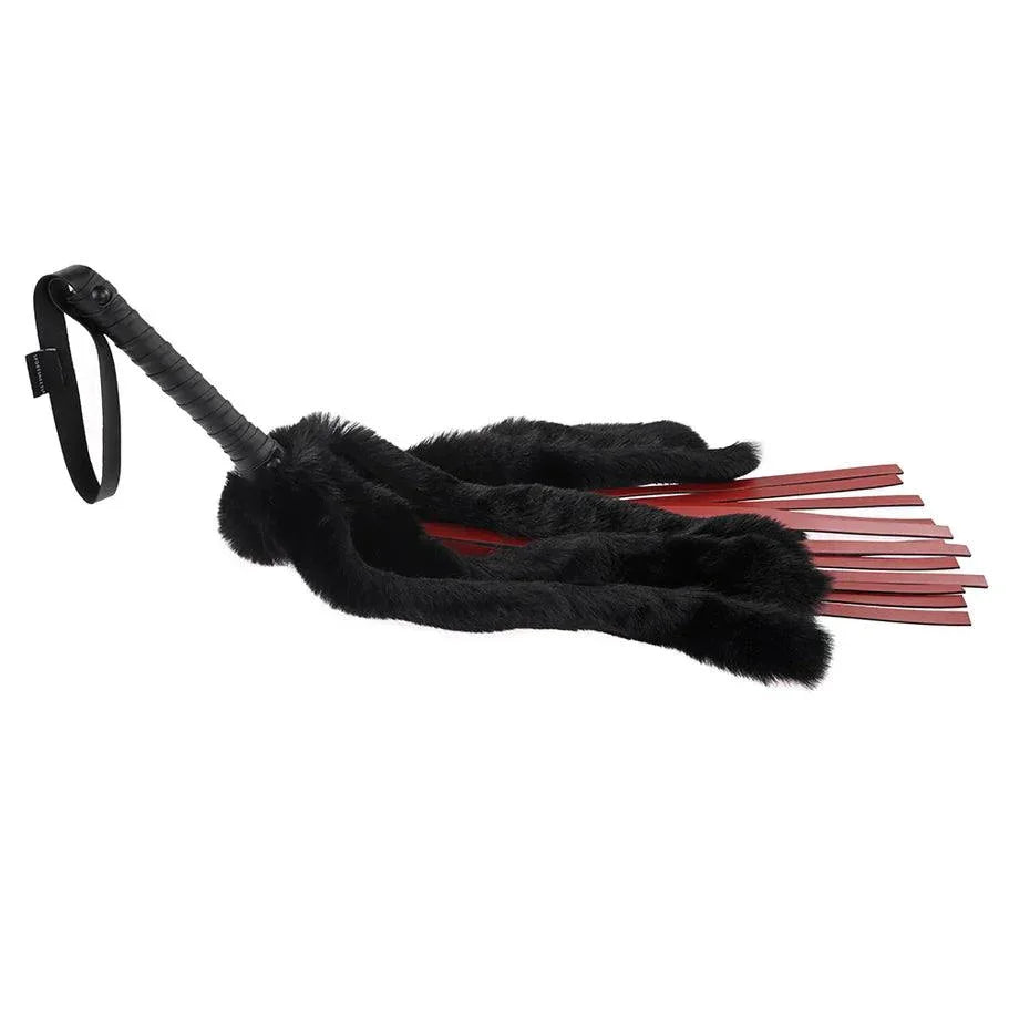 Sportsheets Saffron Faux Fur Flogger with Faux Leather Strands - Buy At Luxury Toy X - Free 3-Day Shipping