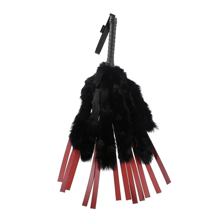 Sportsheets Saffron Faux Fur Flogger with Faux Leather Strands - Buy At Luxury Toy X - Free 3-Day Shipping
