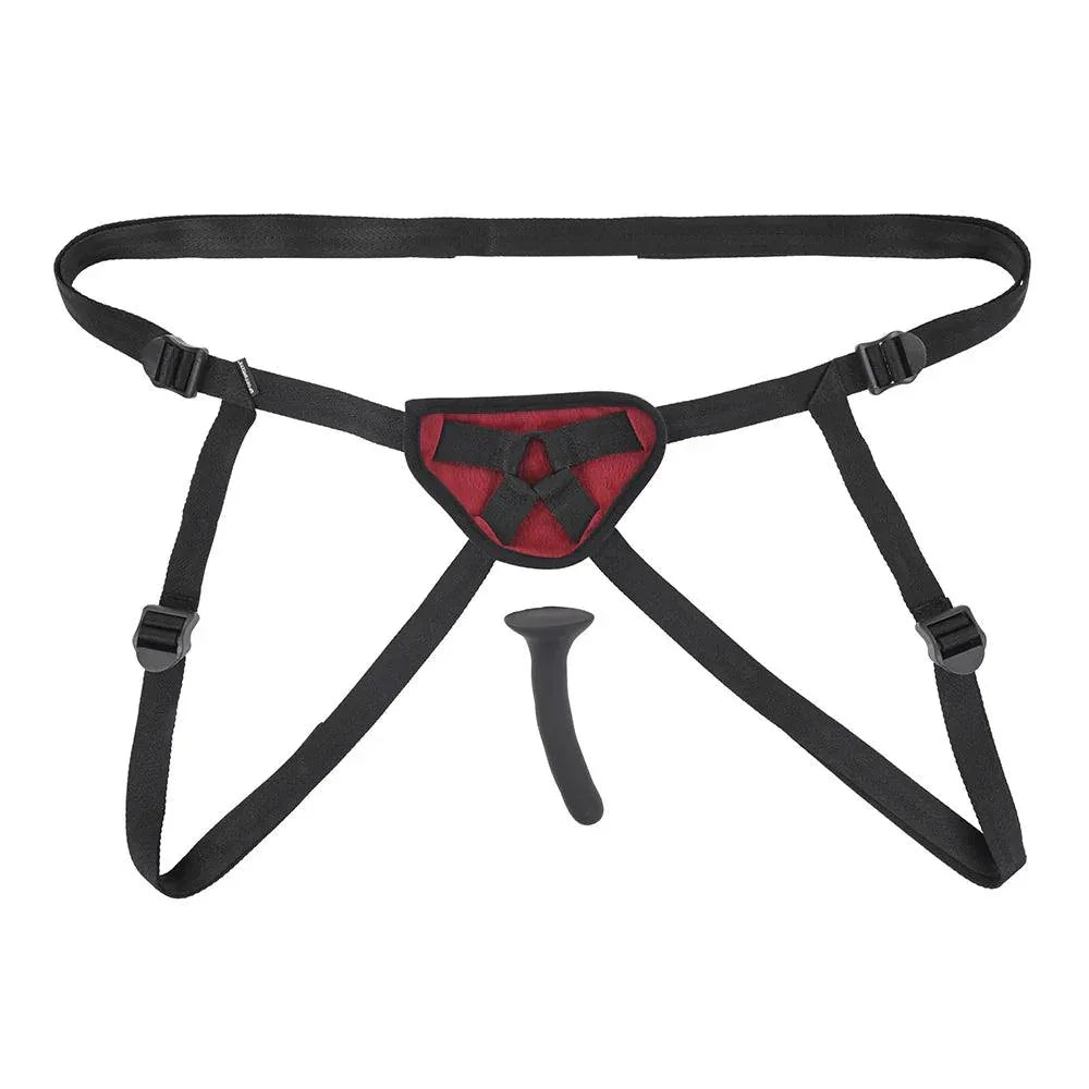 Sportsheets Saffron Silicone Pegging Kit with Adjustable Strap-On Harness & 5 in. Dildo - Buy At Luxury Toy X - Free 3-Day Shipping