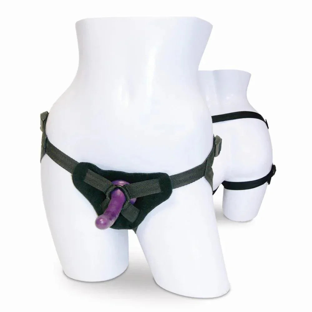 Sportsheets Sex & Mischief Adjustable Strap-On & Silicone Dildo Kit - Buy At Luxury Toy X - Free 3-Day Shipping