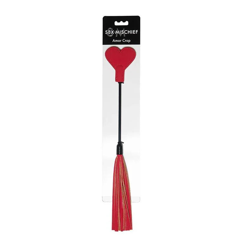 Sportsheets Sex & Mischief Amor Crop Heart-Shaped Dual-Ended Flogger - Buy At Luxury Toy X - Free 3-Day Shipping