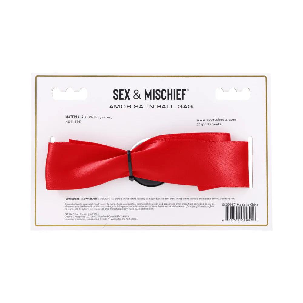 Sportsheets Sex & Mischief Amor Satin Ball Gag - Buy At Luxury Toy X - Free 3-Day Shipping