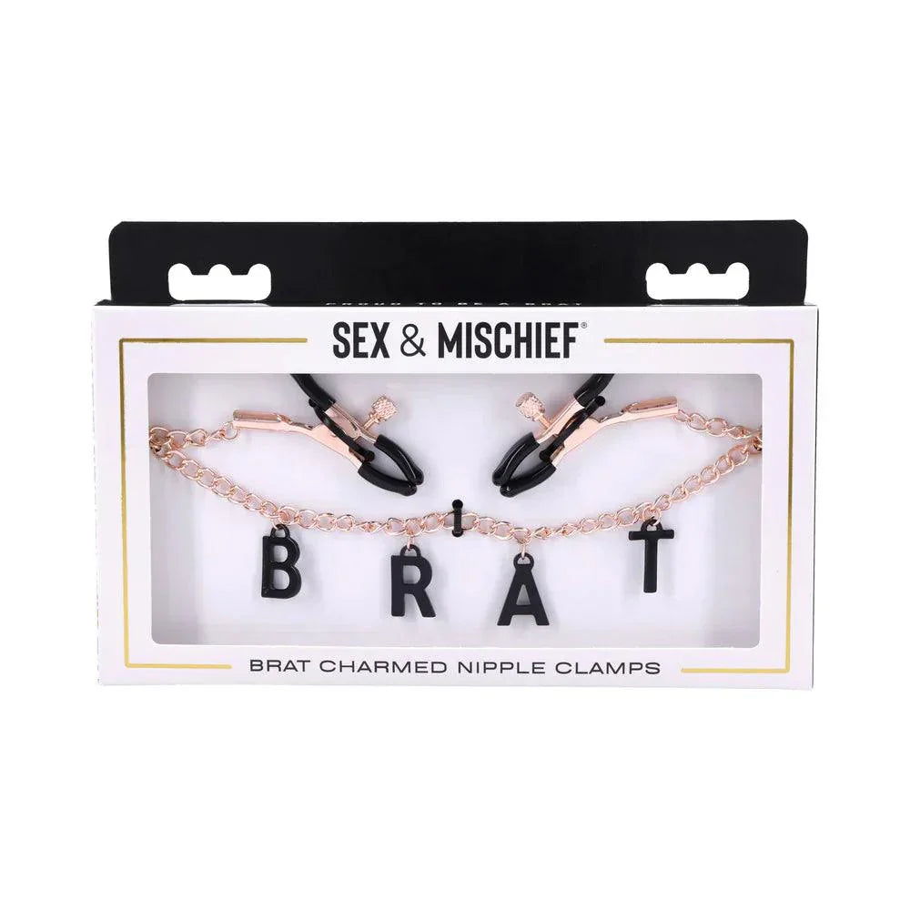 Sportsheets Sex & Mischief Brat Charmed Nipple Clamps - Buy At Luxury Toy X - Free 3-Day Shipping