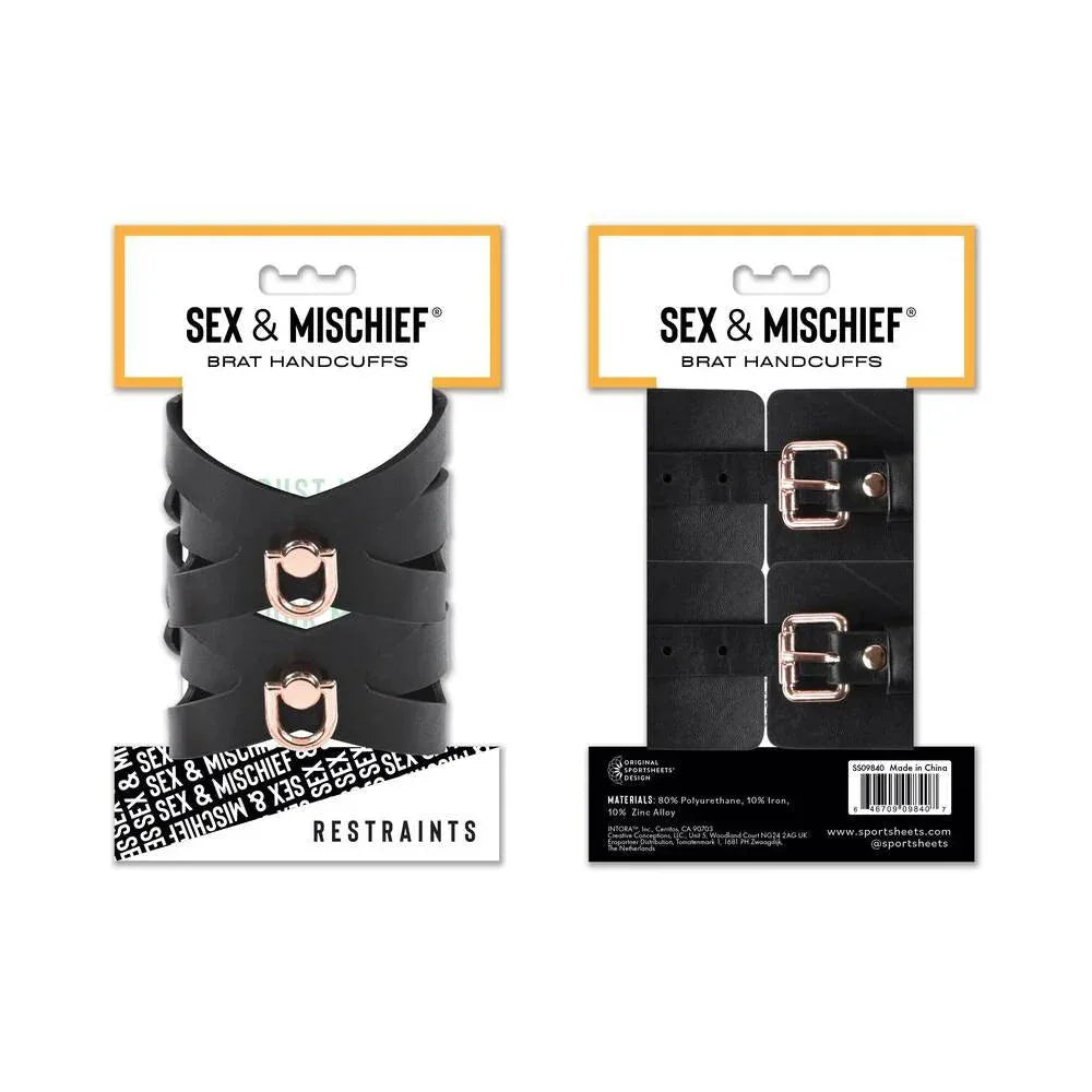 Sportsheets Sex & Mischief Brat Handcuffs - Buy At Luxury Toy X - Free 3-Day Shipping