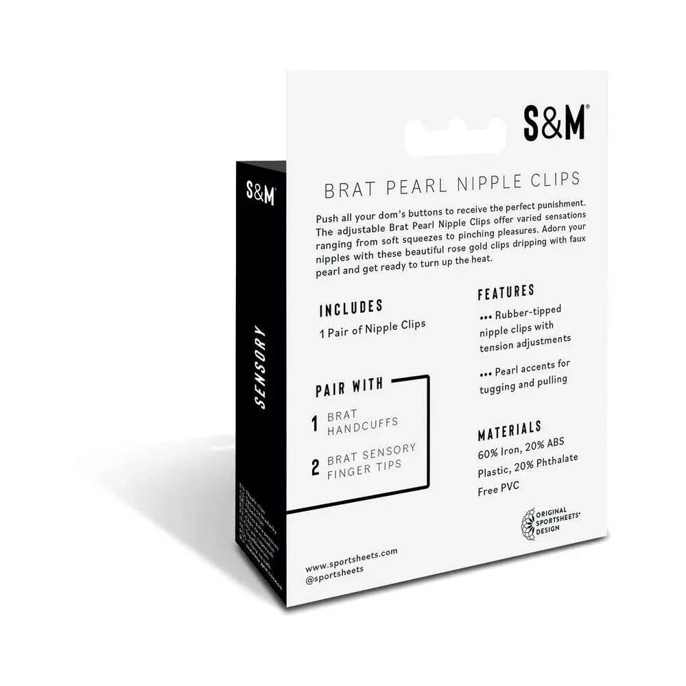 Sportsheets Sex & Mischief Brat Pearl Nipple Jewelry - Buy At Luxury Toy X - Free 3-Day Shipping