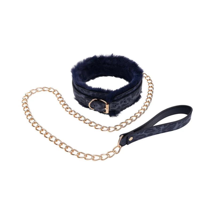 Sportsheets Sex & Mischief Cougar Fur Collar & Leash - Buy At Luxury Toy X - Free 3-Day Shipping