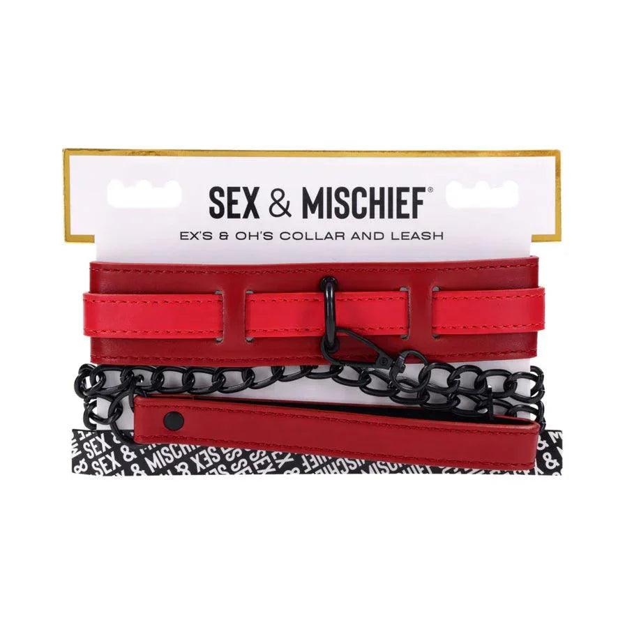Sportsheets Sex & Mischief Ex's & Oh's Collar and Leash - Buy At Luxury Toy X - Free 3-Day Shipping