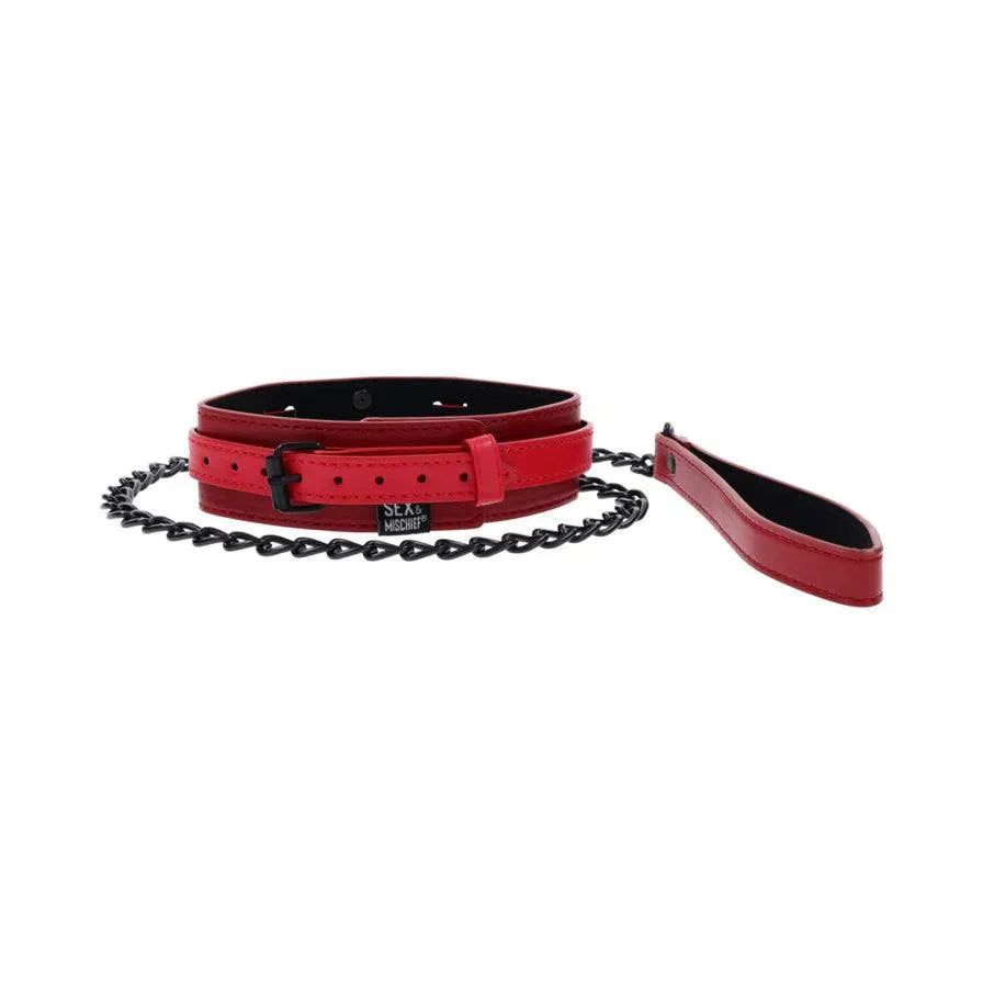 Sportsheets Sex & Mischief Ex's & Oh's Collar and Leash - Buy At Luxury Toy X - Free 3-Day Shipping