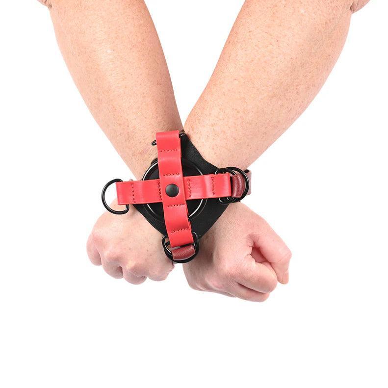 Sportsheets Sex & Mischief Ex's & Oh's Cross Cuffs - Buy At Luxury Toy X - Free 3-Day Shipping