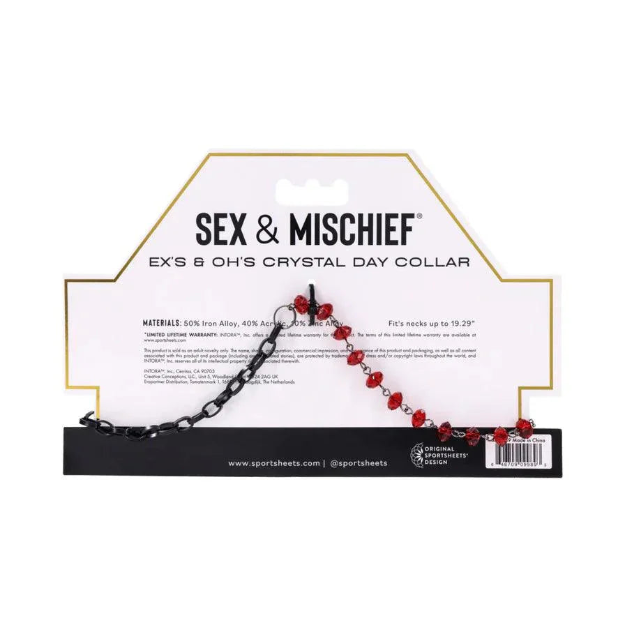 Sportsheets Sex & Mischief Ex's & Oh's Crystal Day Collar - Buy At Luxury Toy X - Free 3-Day Shipping