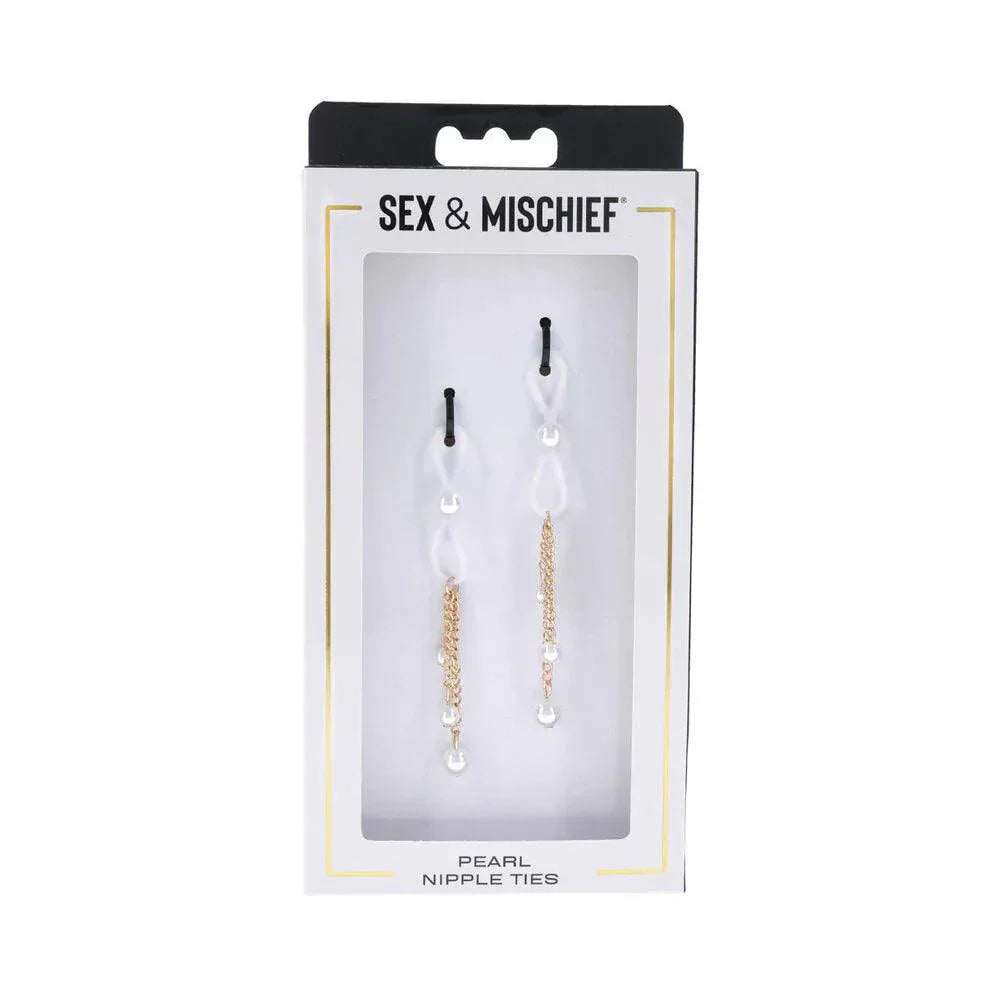 Sportsheets Sex & Mischief Pearl Nipple Ties - Buy At Luxury Toy X - Free 3-Day Shipping