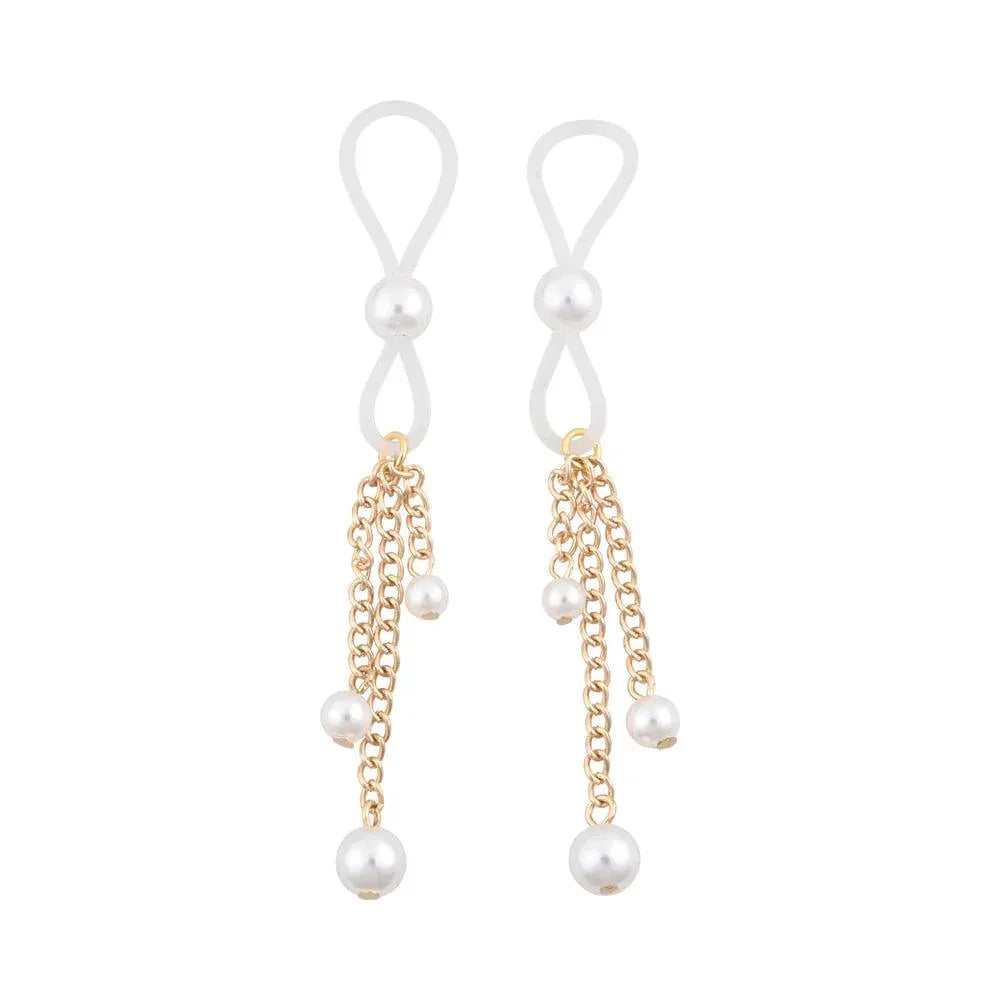 Sportsheets Sex & Mischief Pearl Nipple Ties - Buy At Luxury Toy X - Free 3-Day Shipping