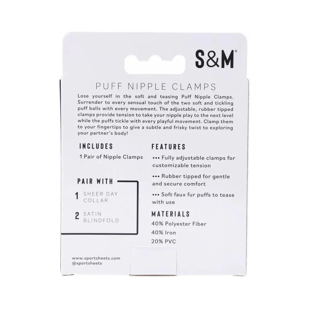 Sportsheets Sex & Mischief Puff Nipple Clamps - Buy At Luxury Toy X - Free 3-Day Shipping