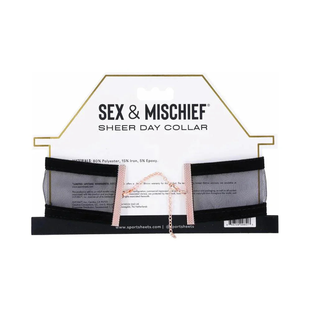 Sportsheets Sex & Mischief Sheer Day Collar - Buy At Luxury Toy X - Free 3-Day Shipping