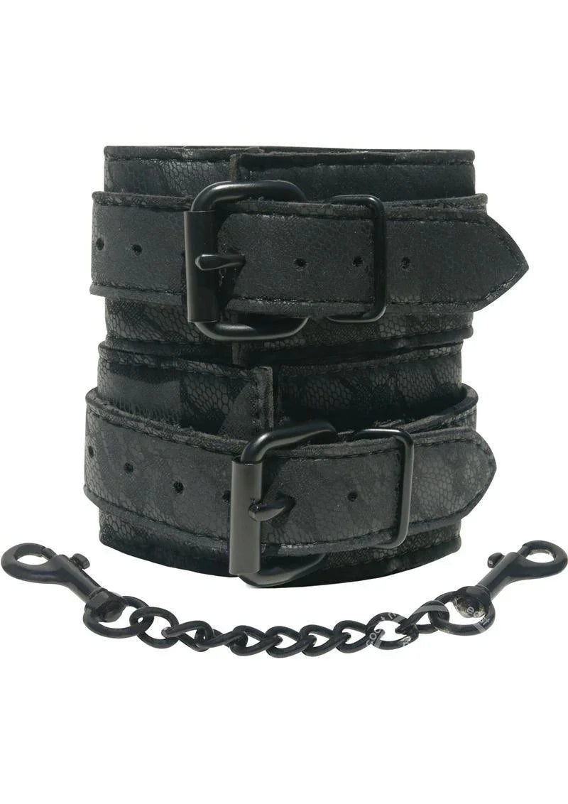 Sportsheets Sincerely Lace Adjustable Wrist Cuffs with Removable Chain - Buy At Luxury Toy X - Free 3-Day Shipping