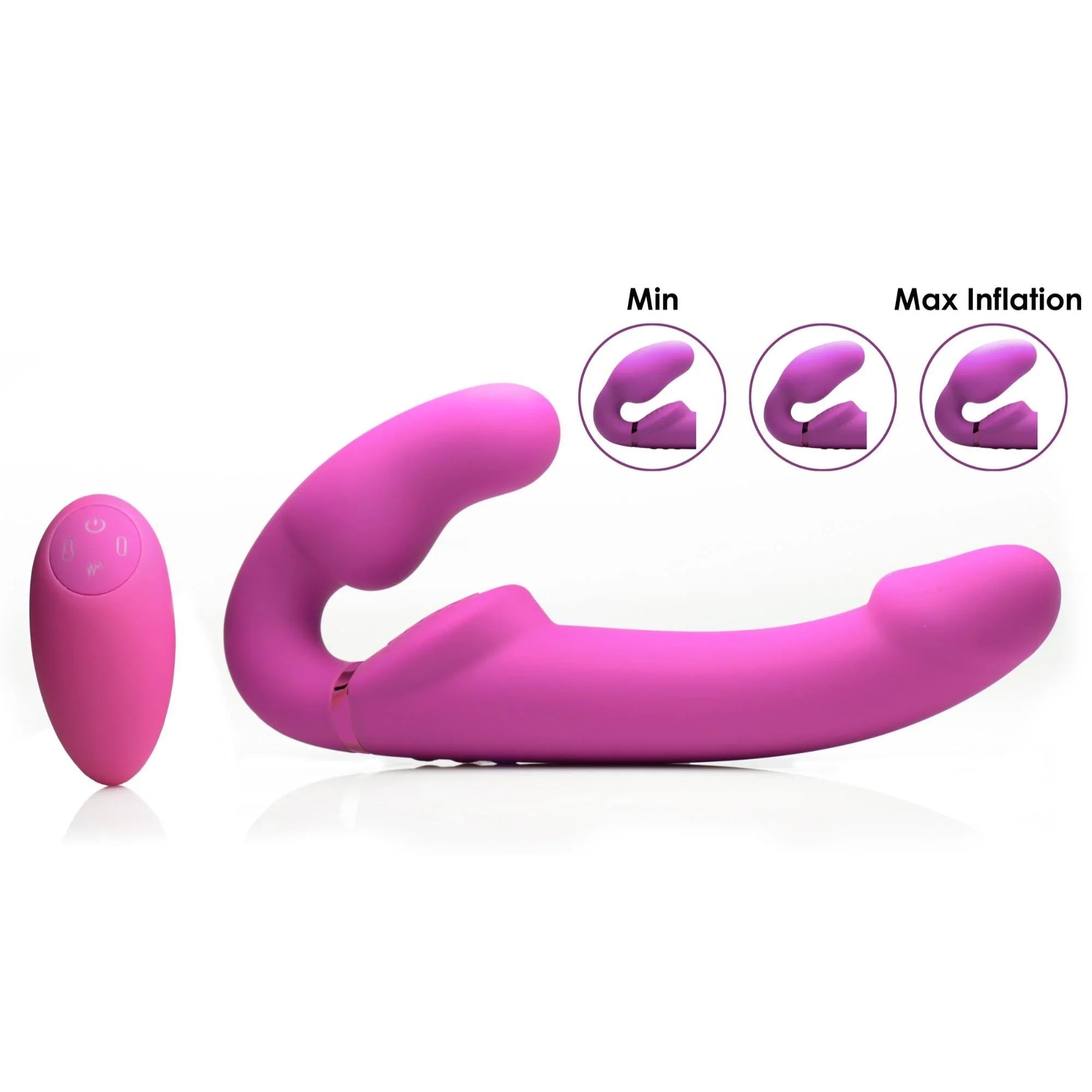 Strap U 10x Evoke Ergo Fit Inflatable & Vibrating Silicone Strapless Strap-on - Buy At Luxury Toy X - Free 3-Day Shipping