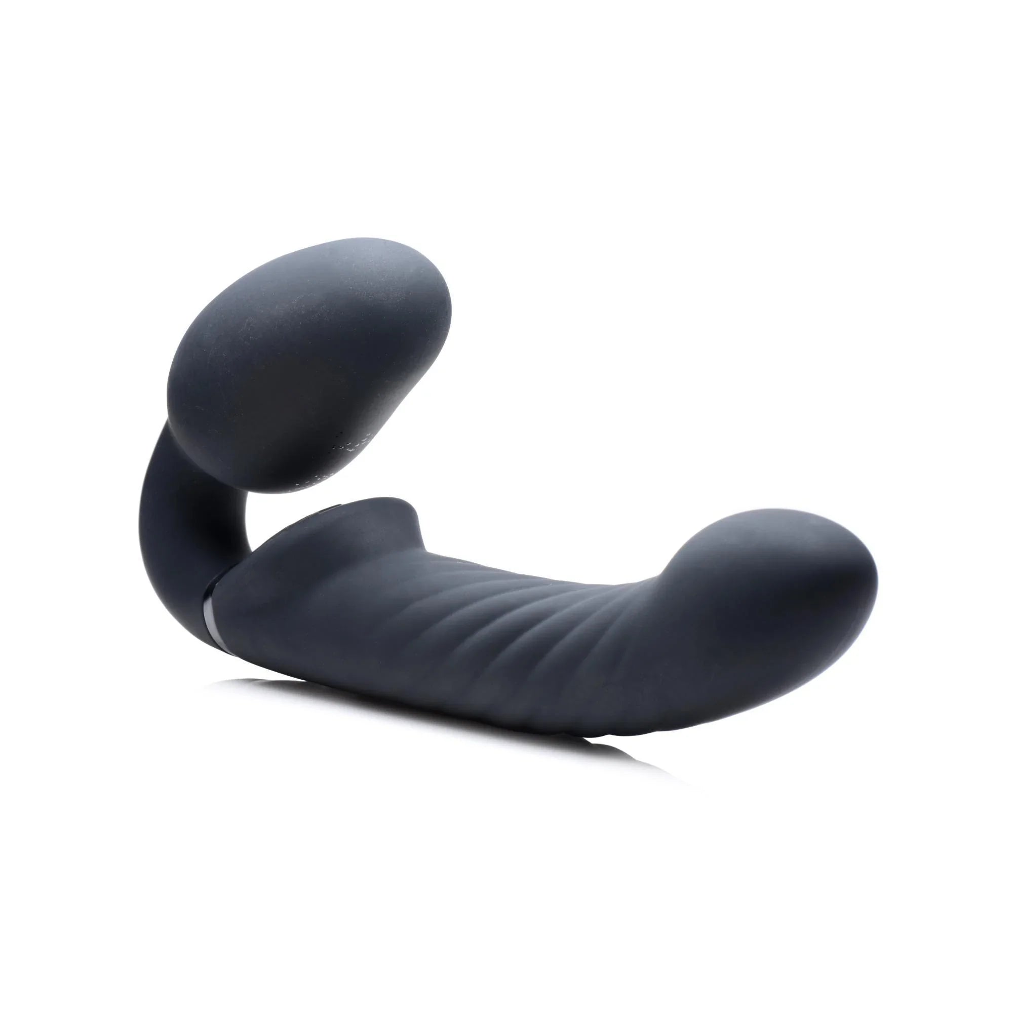Strap U 10X Swirl Ergo-Fit Inflatable & Vibrating Strapless Strap-On -Black - Buy At Luxury Toy X - Free 3-Day Shipping