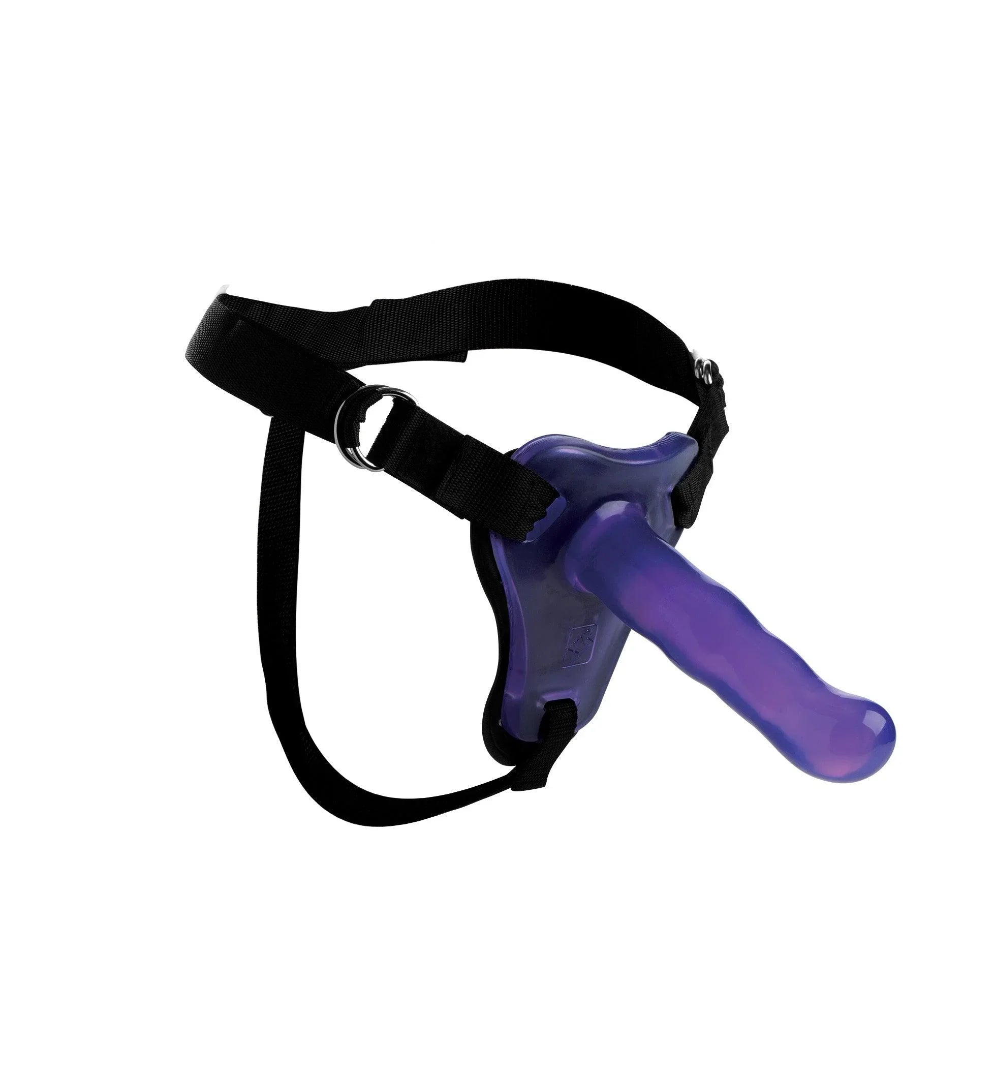 Strap U Comfort Ride Black Strap On Harness with Purple 7in Dildo - Buy At Luxury Toy X - Free 3-Day Shipping