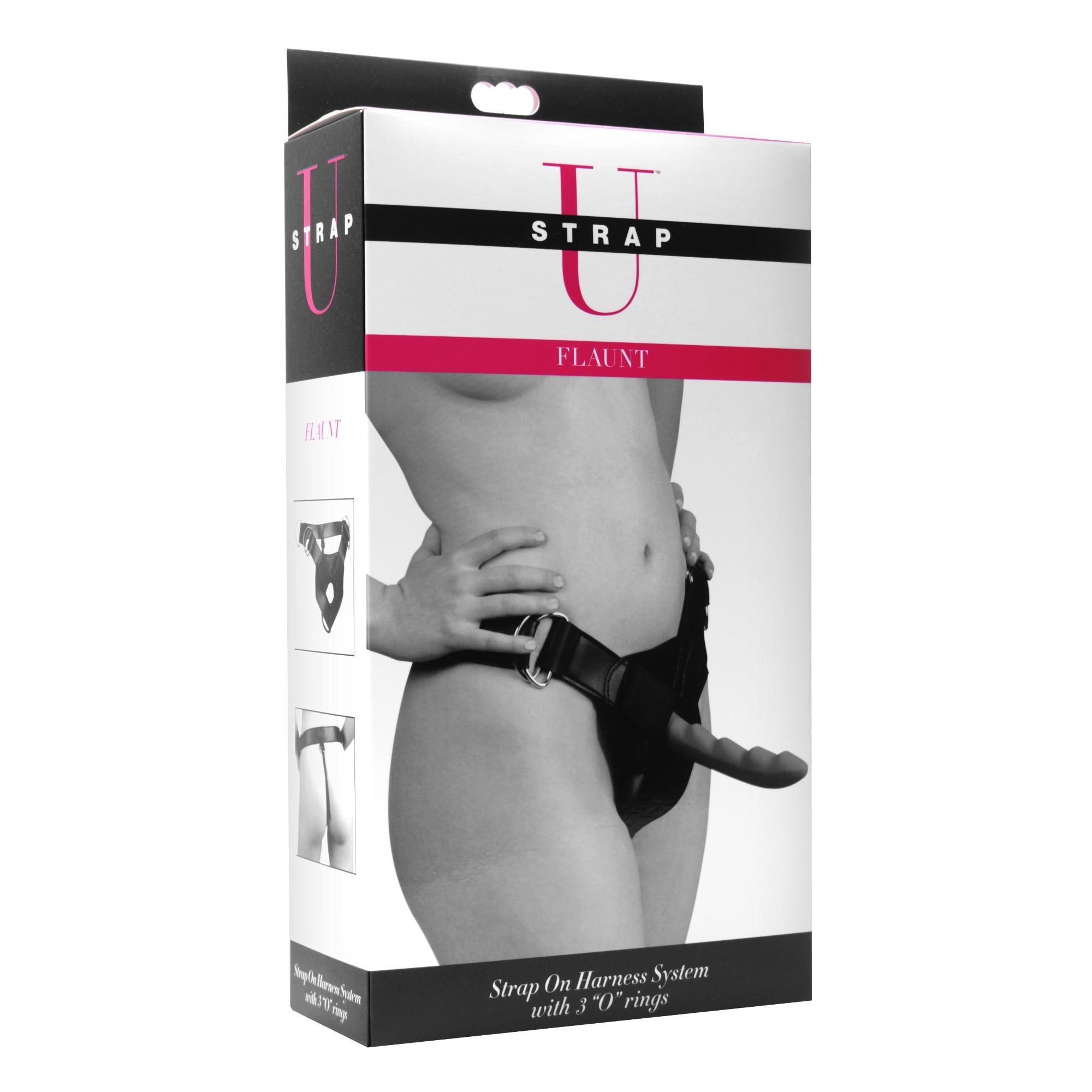 Strap U Flaunt l Strap On Harness System w/ 3 "O" Rings - Buy At Luxury Toy X - Free 3-Day Shipping
