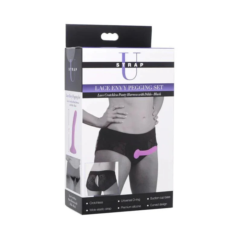 Strap U Lace Envy Pegging Set Black/Black - Buy At Luxury Toy X - Free 3-Day Shipping