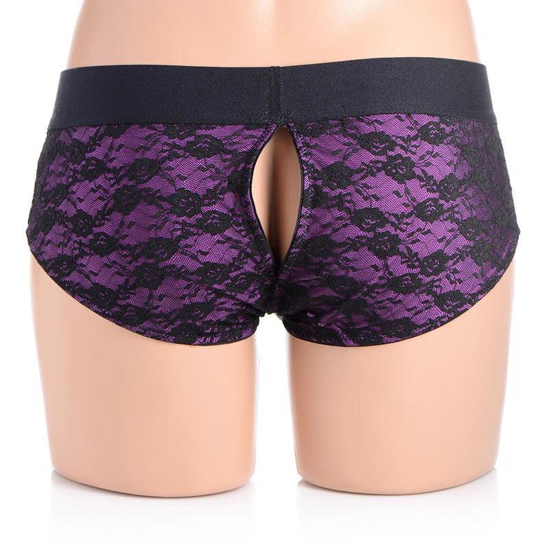 Strap U Lace Envy Pegging Set with Lace Crotchless Panty Harness and Dildo 5in - Buy At Luxury Toy X - Free 3-Day Shipping