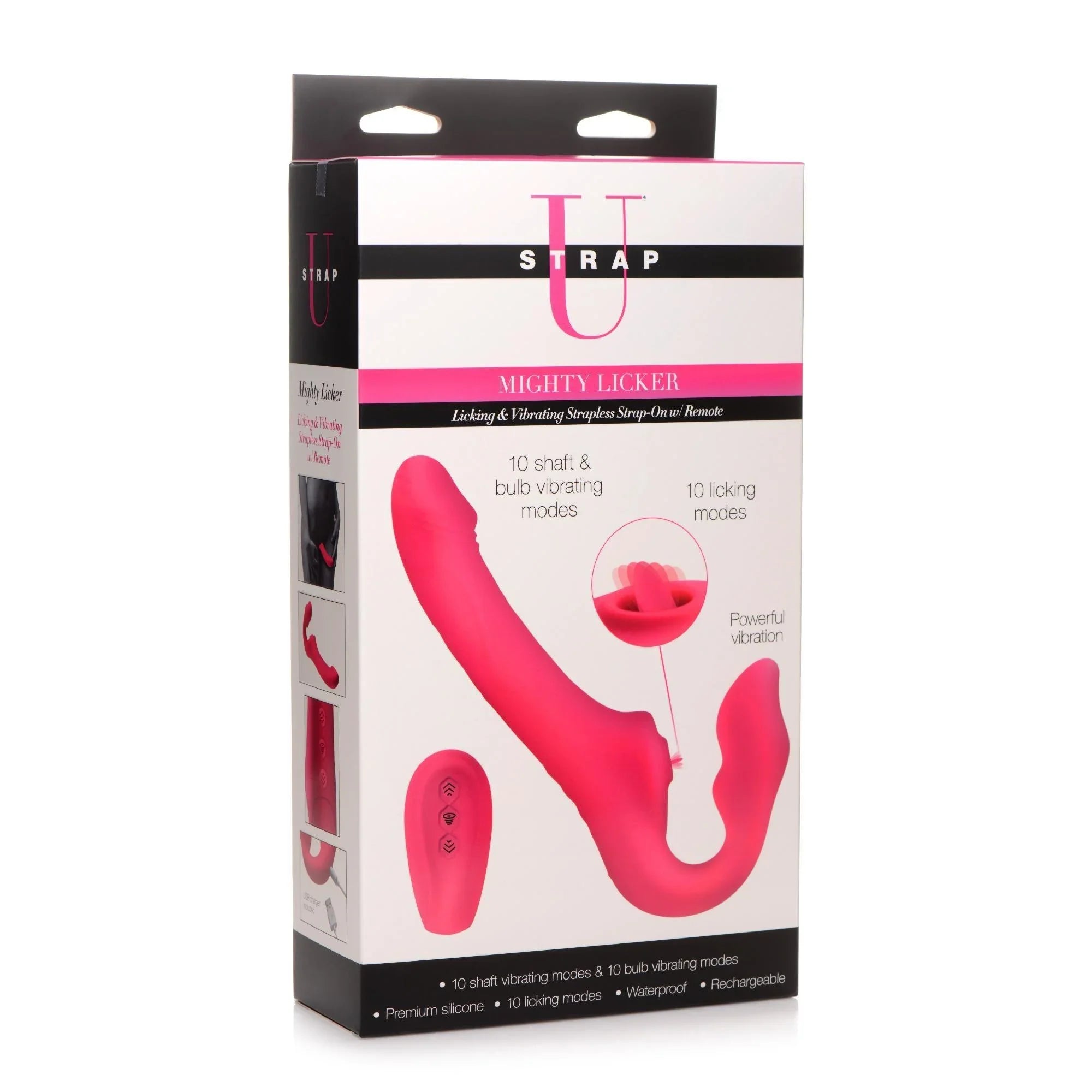 Strap U Mighty Licker Licking & Vibrating Strapless Strap-On w/ Remote - Buy At Luxury Toy X - Free 3-Day Shipping