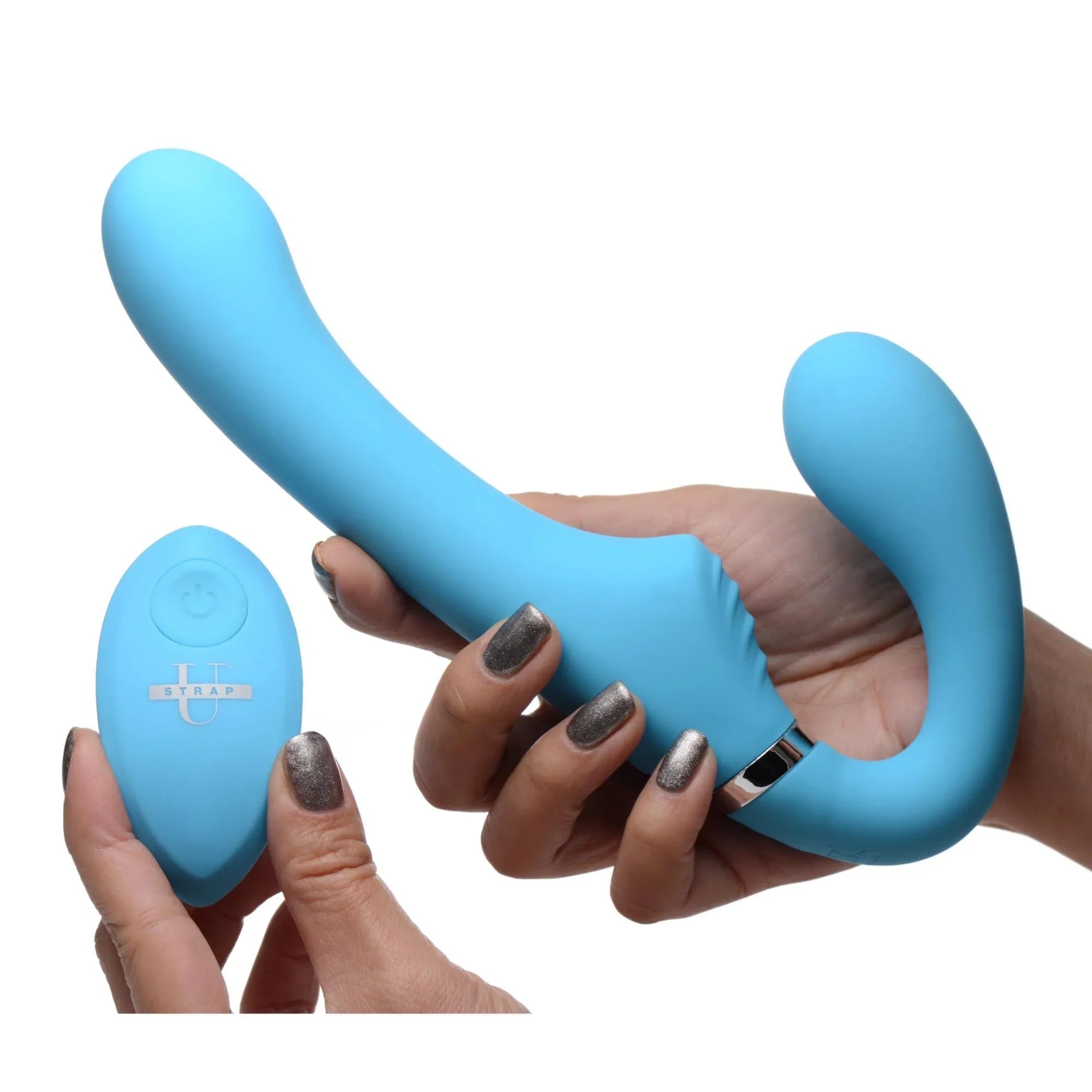 Strap U Mighty Rider 10X Vibrating Silicone Strapless Strap-On - Buy At Luxury Toy X - Free 3-Day Shipping