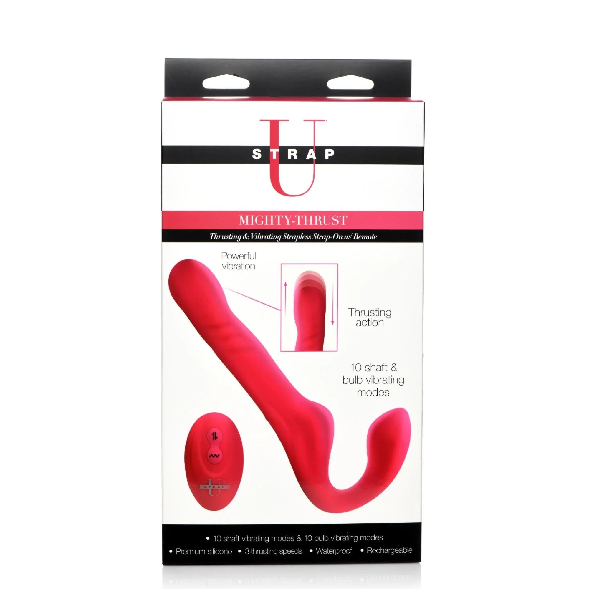 Strap U Mighty-Thrust Thrusting & Vibrating Strapless Strap-On w/ Remote - Buy At Luxury Toy X - Free 3-Day Shipping