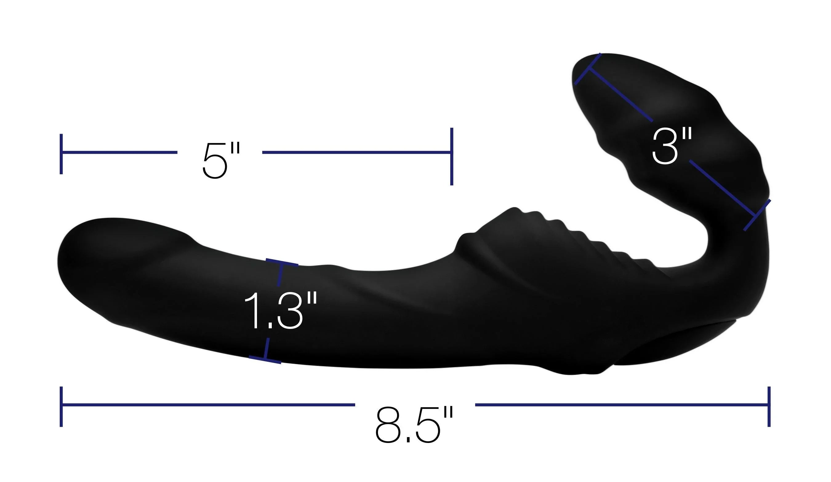 Strap U Pro Rider 9X Vibrating Silicone Strapless Strap-On with Remote Control - Buy At Luxury Toy X - Free 3-Day Shipping