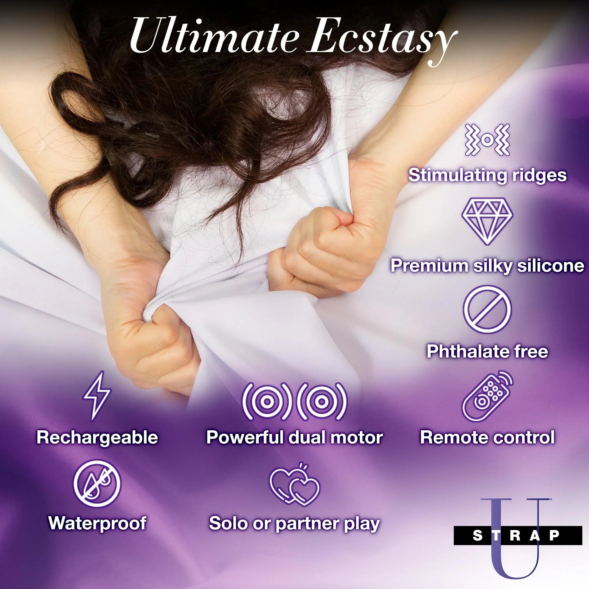 Strap U Pro Rider 9X Vibrating Silicone Strapless Strap-On with Remote Control - Buy At Luxury Toy X - Free 3-Day Shipping