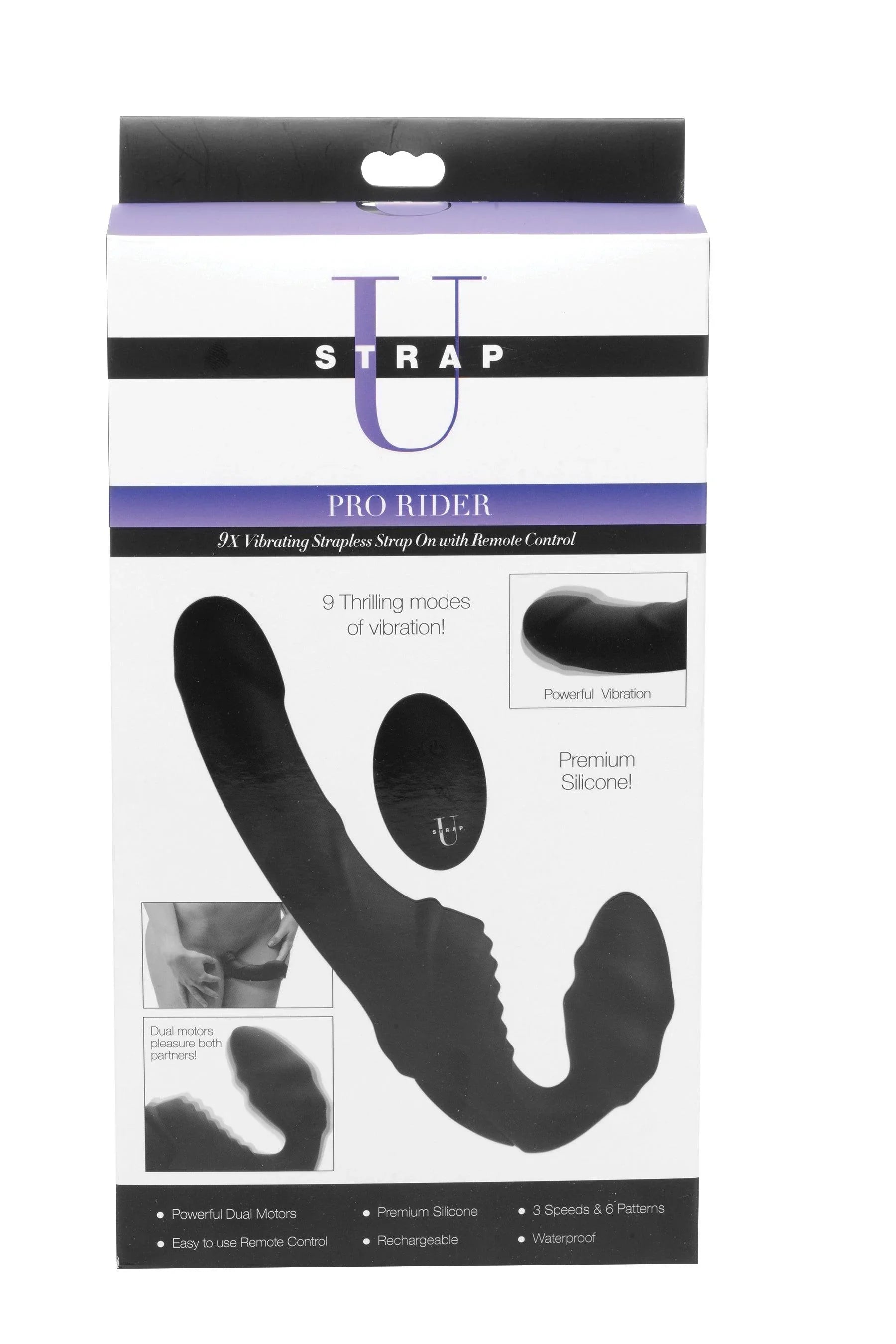 Strap U Pro Rider 9X Vibrating Silicone Strapless Strap-On with Remote Control - Buy At Luxury Toy X - Free 3-Day Shipping